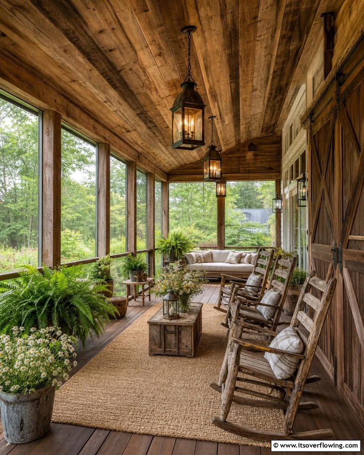 Rustic Retreat Style - 21 Screened-in Porch Ideas for Year-Round Outdoor Living
