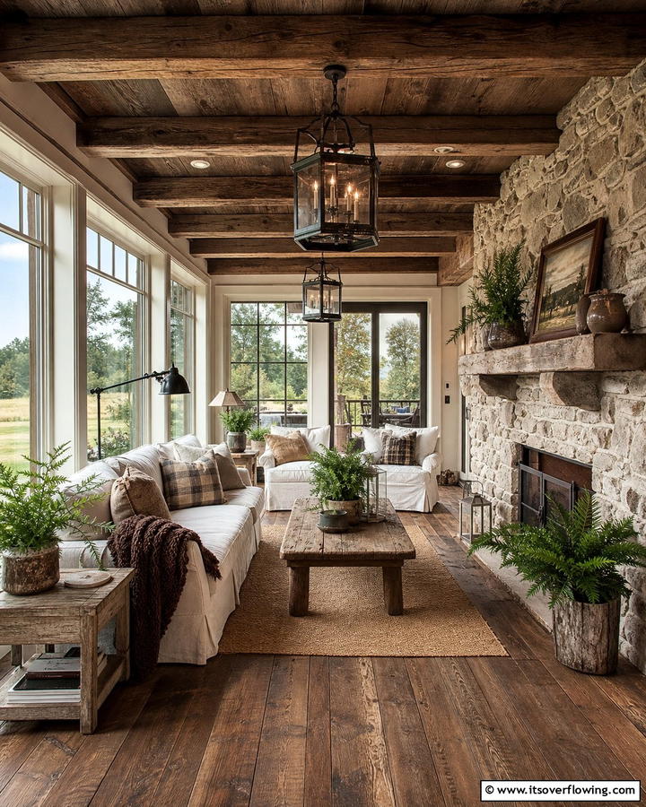 Rustic Retreat Sunroom - 21 Bright Sunroom Ideas to Enjoy Natural Light Year-Round