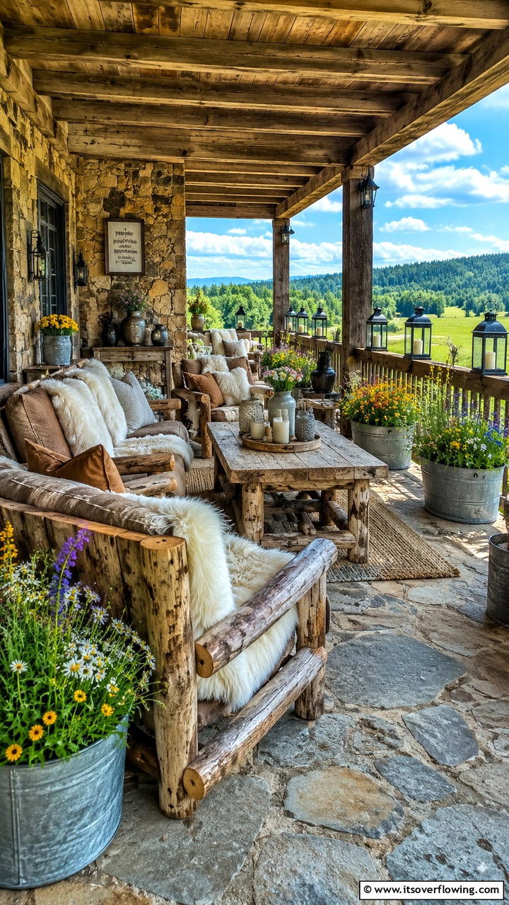 Rustic Retreat Veranda - 21 Veranda Ideas to Create a Relaxing Outdoor Retreat