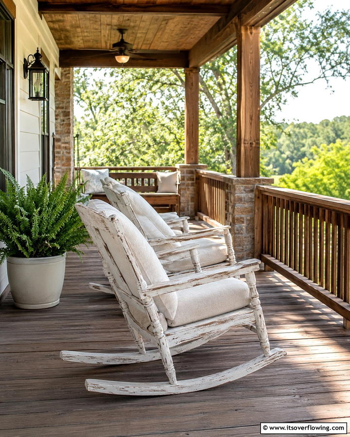 Rustic Rocking Chairs - 25 Rustic Porch Ideas to Create a Cozy Outdoor Retreat