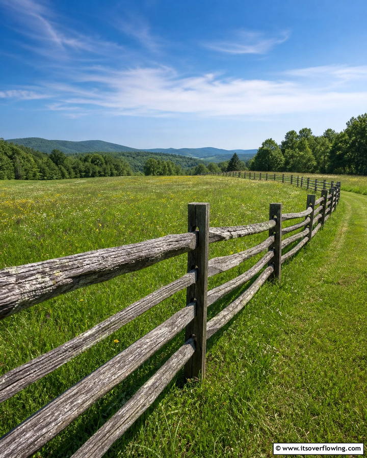 Rustic Split Rail Fence - 25 Wood Fence Ideas to Enhance Your Outdoor Space