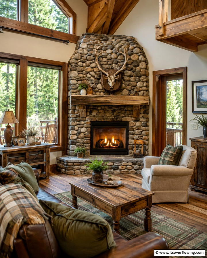 Rustic Stone Corner Fireplace - 25 Cozy Corner Gas Fireplace Ideas for Your Home