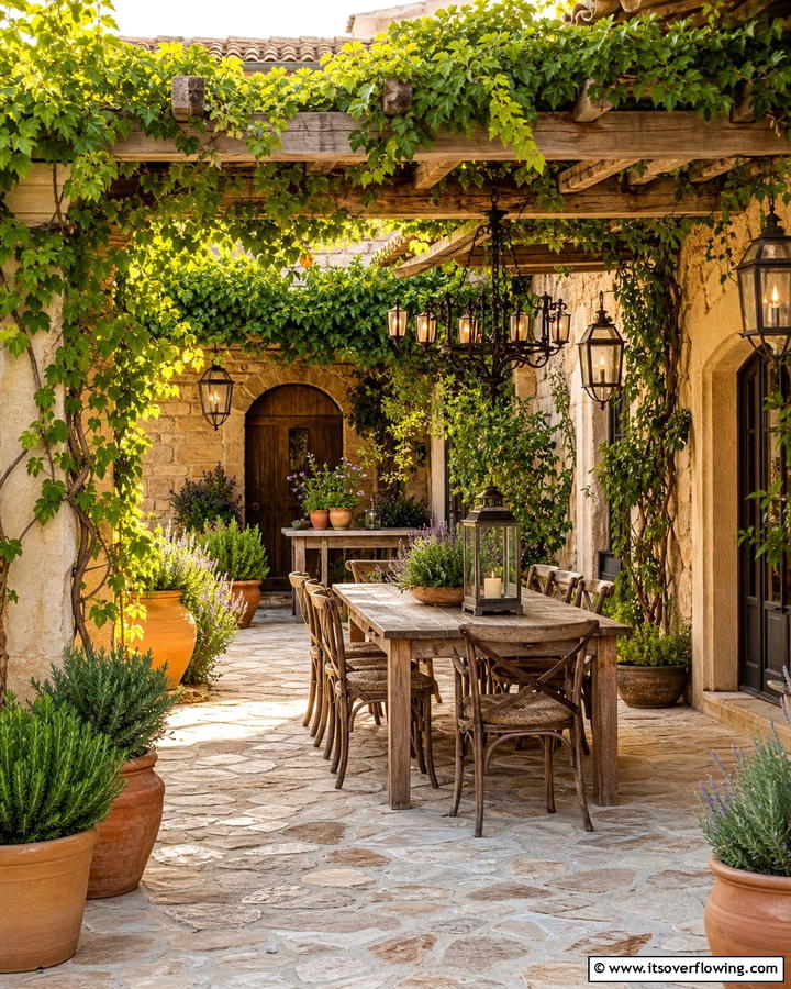 Rustic Stone Courtyard - 21 Courtyard Ideas to Design a Peaceful Outdoor Oasis