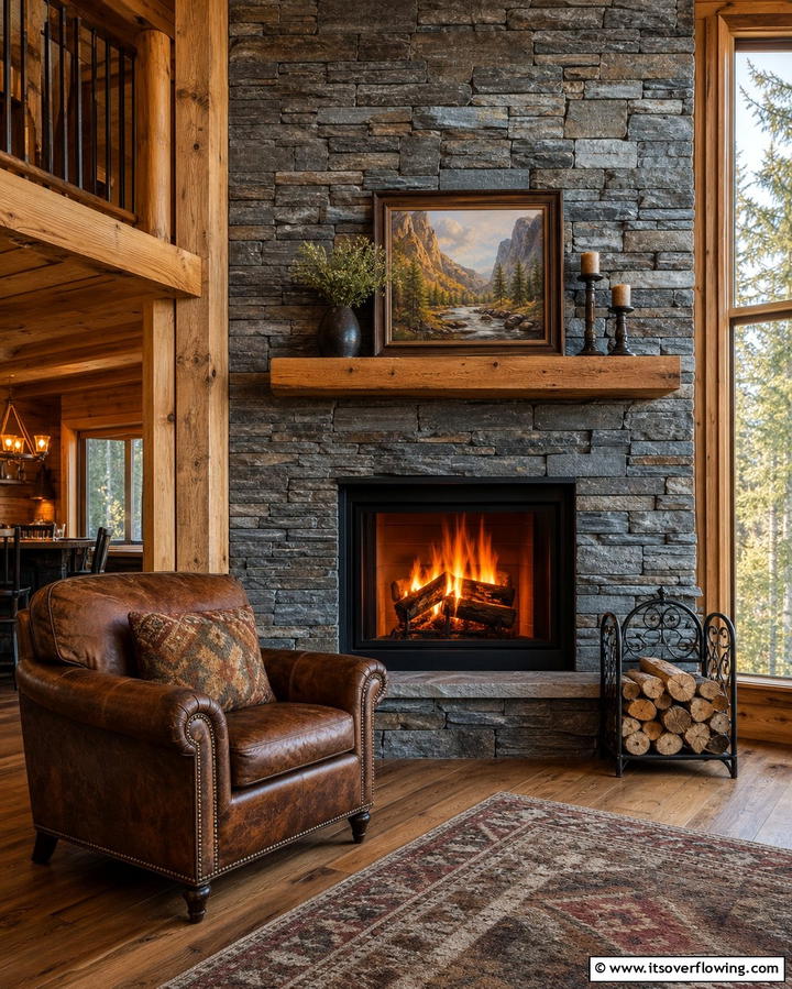 Rustic Stone Fireplaces for Natural Charm - 25 Small Living Room Fireplace Ideas for Cozy Homes