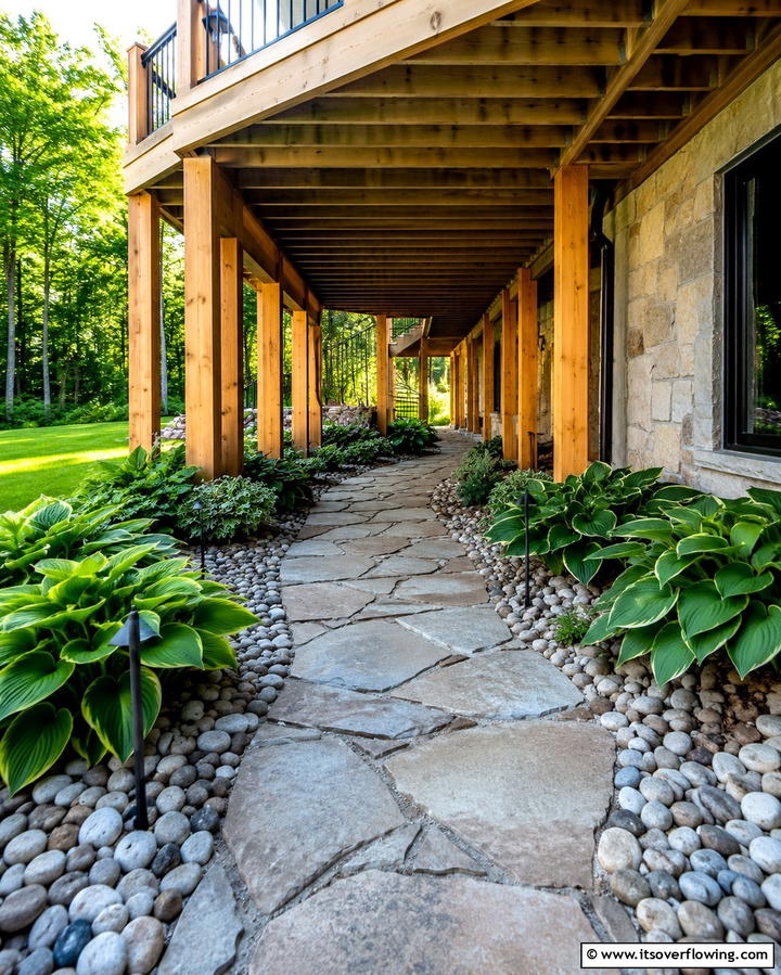 Rustic Stone Pathway - 25 Under Deck Landscaping Ideas for Hidden Spaces