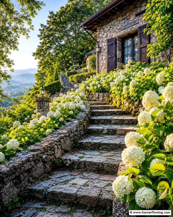Rustic Stone Pathways - 25 Terraced Garden Ideas for Sloped Landscapes
