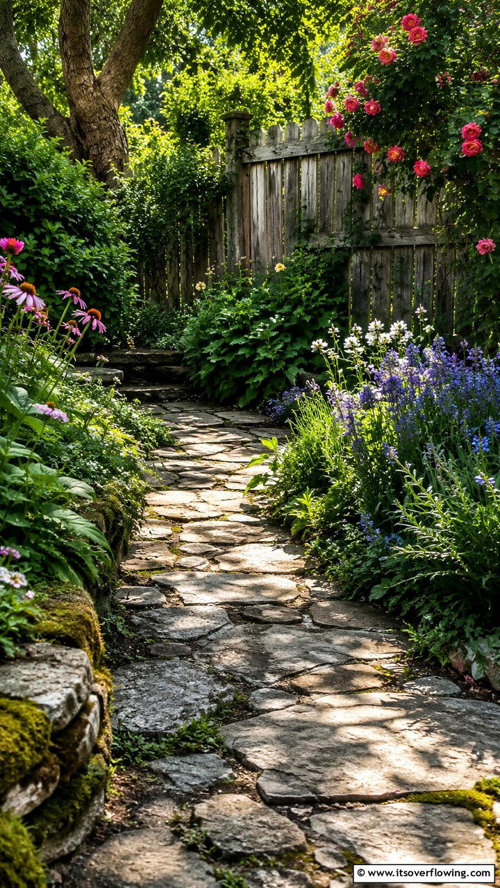 Rustic Stone Walkway - 21 Inviting Walkway Ideas to Enhance Your Outdoor Space