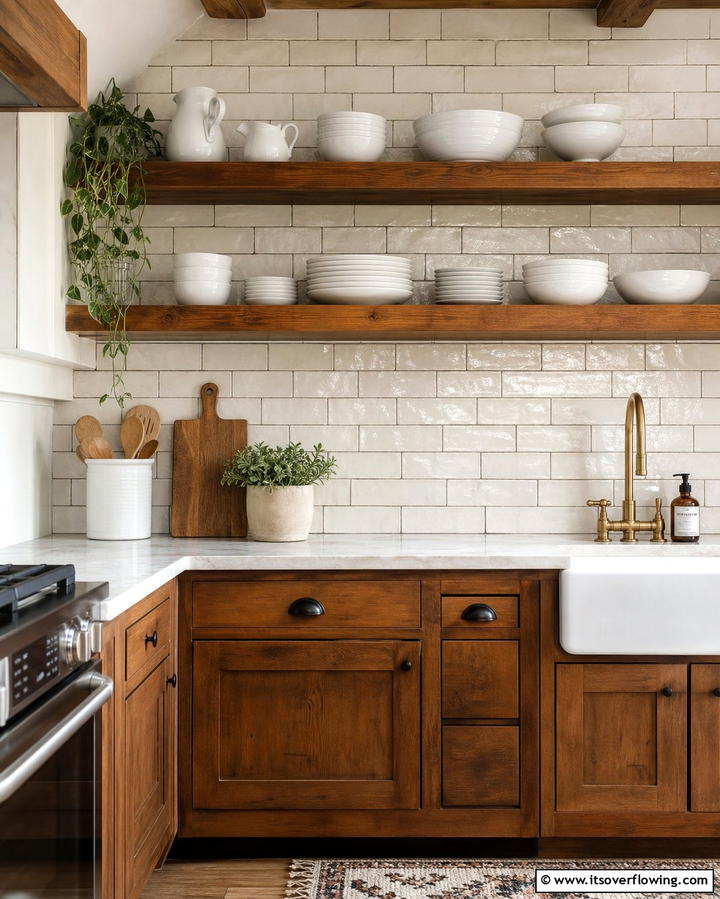 Rustic Subway Tiles - 25 Rustic Backsplash Ideas for a Farmhouse Kitchen
