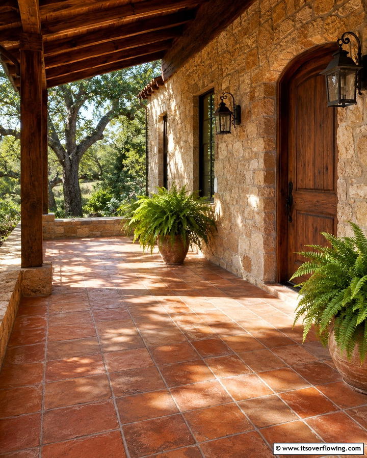 Rustic Terracotta TilesExact - 25 Front Porch Tile Ideas for a Welcoming Entrance