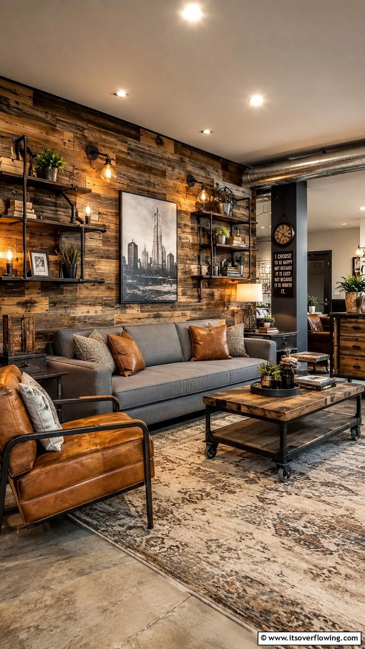 Rustic Urban Fusion - 30 Grey and Beige Living Room Ideas- Warm Minimalist Designs