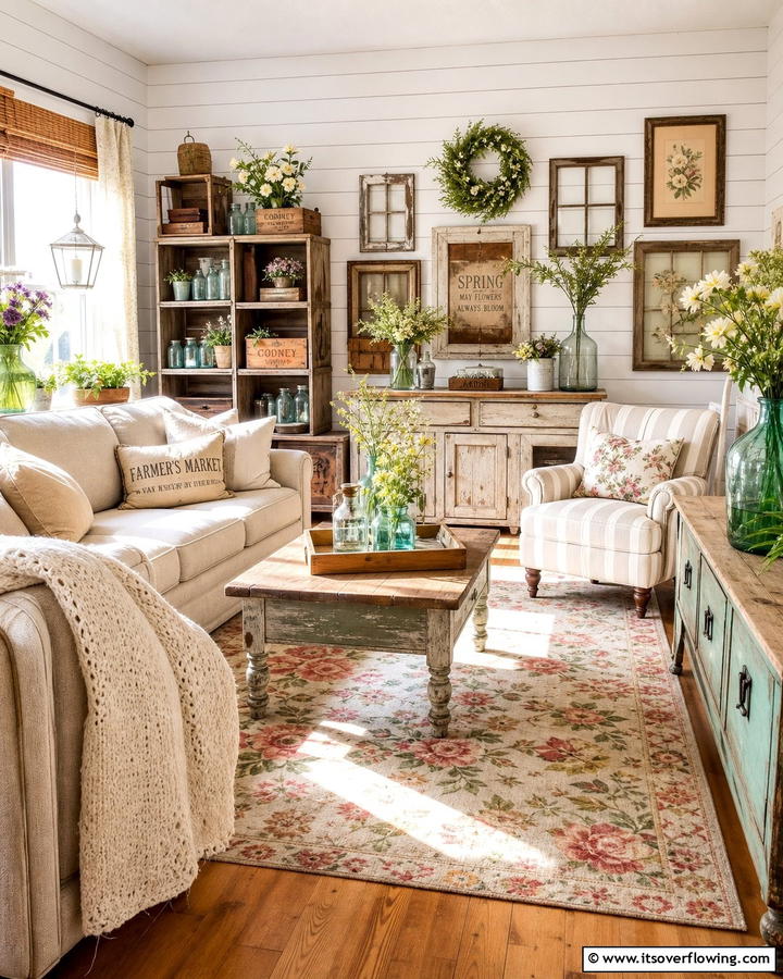 Rustic Vintage Finds - 21 Spring Home Decor Ideas to Refresh Living Spaces