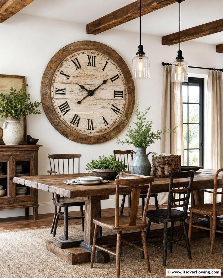 Rustic Wall Clocks - 20 Rustic Wall Decor Ideas for a Cozy and Charming Home