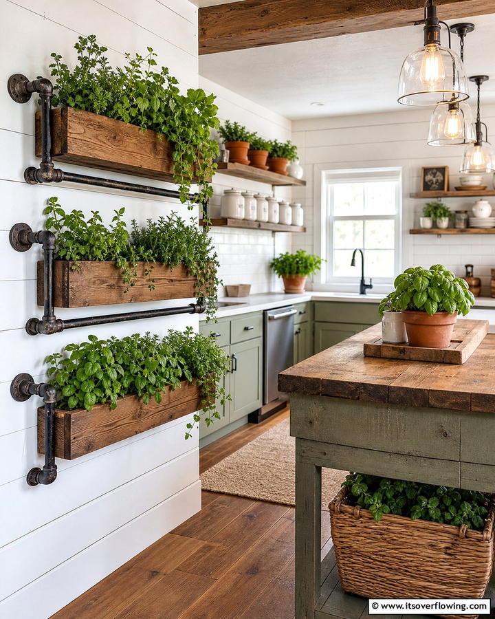 Rustic Wall Mounted Planters - 21 Farmhouse Wall Decor Ideas for Rustic Charm and Warmth