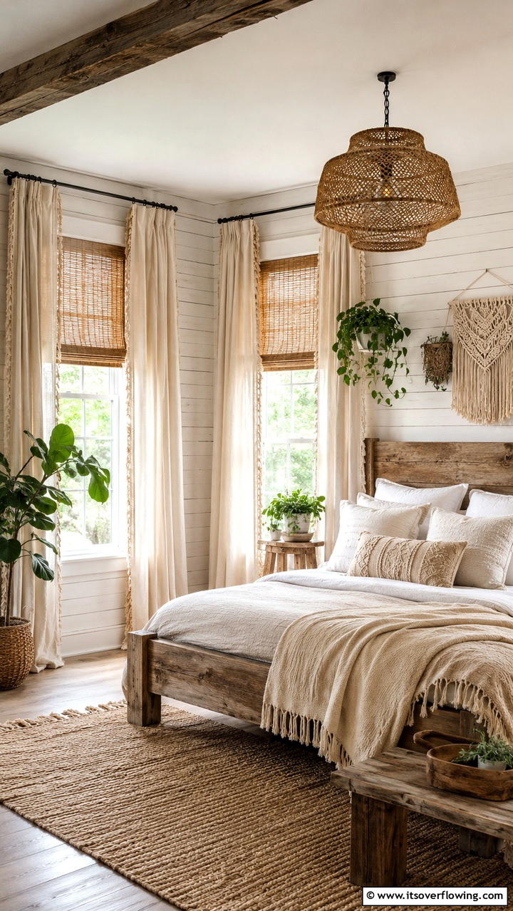 Rustic Window Treatments - 30 Boho Farmhouse Decor Ideas for Eclectic Charm