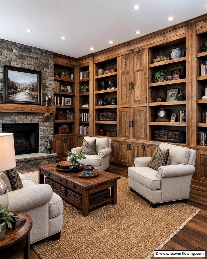 Rustic Wood Cabinet Displays - 21 Floor to Ceiling Cabinets Ideas for Modern Home Storage
