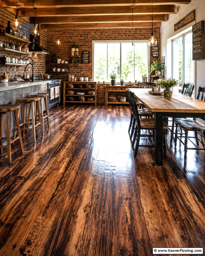 Rustic Wood Effect - 25 Epoxy Floor Designs for Modern and Durable Homes