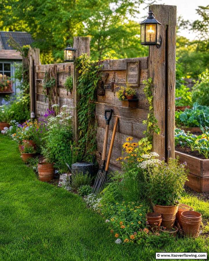 Rustic Wood Fence Divider - 30 Garden Divider Ideas for Functional Outdoor Spaces