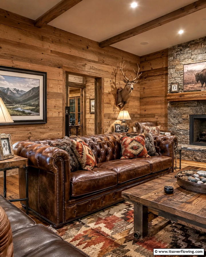 Rustic Wood Shiplap Walls - 25 Shiplap Living Room Ideas for a Rustic Charm