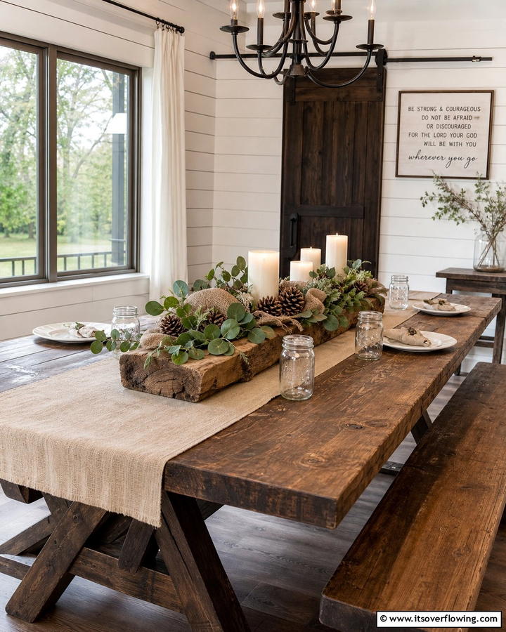 Rustic Wooden Accents - 25 Centerpiece Ideas for Stunning Table Decor