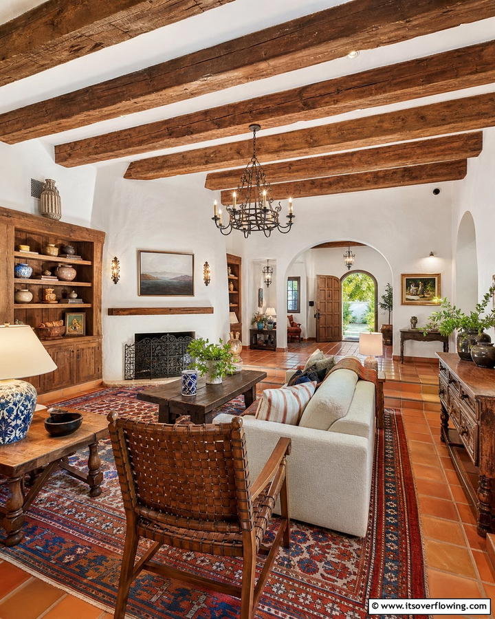 Rustic Wooden Accents - 21 Spanish Colonial Revival Architecture Design Tips