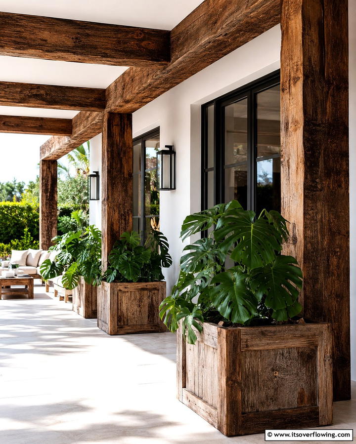Rustic Wooden Accents for Natural Charm - 25 Greenhouse Decor Ideas for Plant Lovers