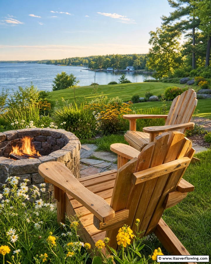 Rustic Wooden Adirondack Chairs - 21 Outdoor Furniture Ideas for Durable & Stylish Spaces