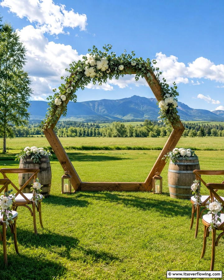 Rustic Wooden Arch - 30 Unique Wedding Ceremony Ideas for Your Perfect Day