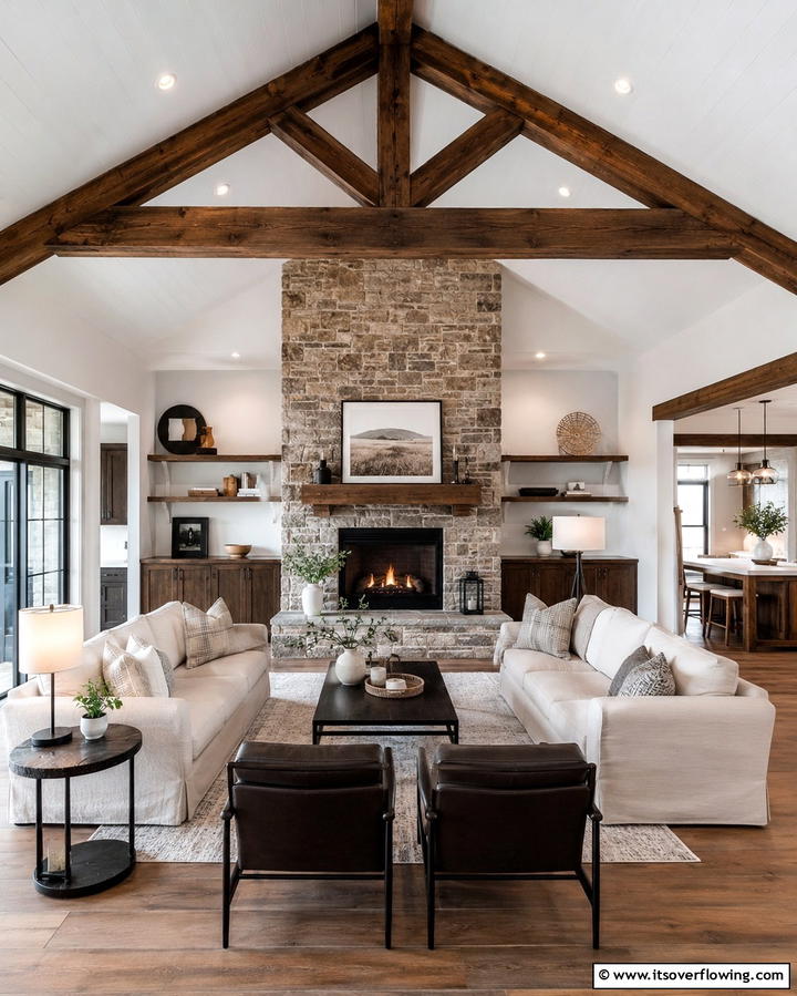 Rustic Wooden Beams - 25 Wooden Interior Design Ideas for a Warm Home