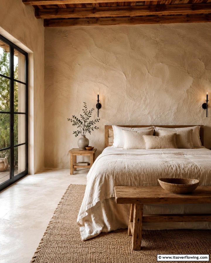 Rustic Wooden Beams - 30 Mediterranean Bedroom Ideas for Sun-Kissed Relaxation