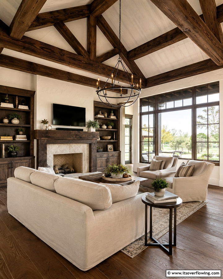 Rustic Wooden Beams - 25 French Country Kitchen Ideas for a Charming Look