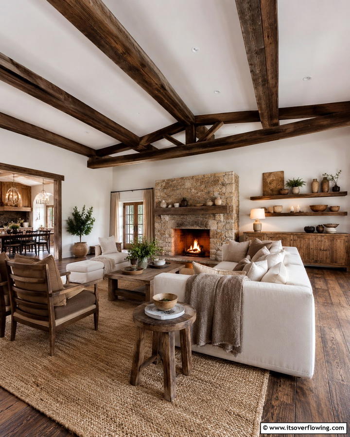 Rustic Wooden Beams for a Cozy Aesthetic - 25 Wood Ceiling Ideas to Elevate Your Interior