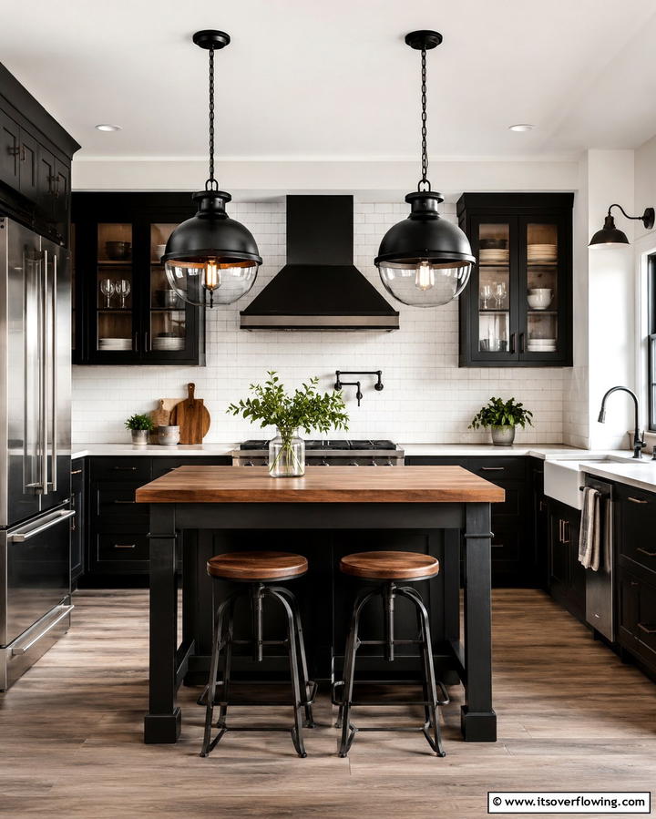 Rustic Wooden BeamsExact - 30 Charming White Farmhouse Kitchen Inspirations