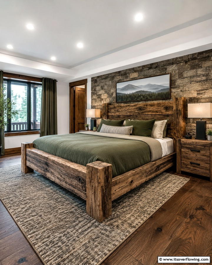 Rustic Wooden Bed Frames - 25 Viking Bedroom Ideas for a Bold and Rustic Look