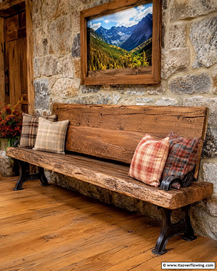 Rustic Wooden Benches - 25 Man Cave Seating Ideas for Ultimate Comfort