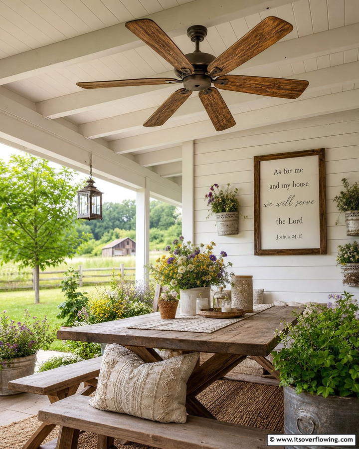 Rustic Wooden Blade Ceiling Fans - 20 Patio Fan Ideas to Keep Your Outdoor Space Cool
