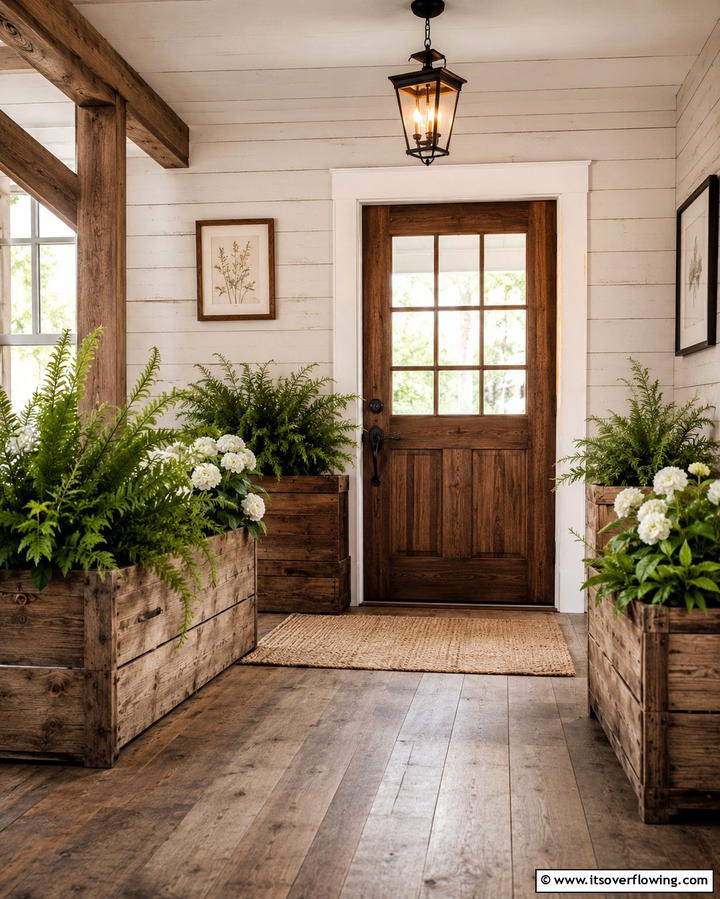 Rustic Wooden Boxes - 25 Potted Plant Arrangement Ideas for Stylish Decor