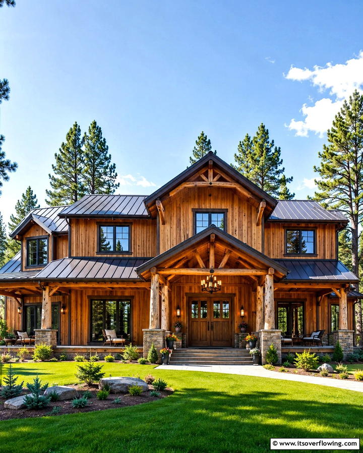 Rustic Wooden Charm - 30 Pole Barn & Barndominium Exterior Designs for Rustic Charm