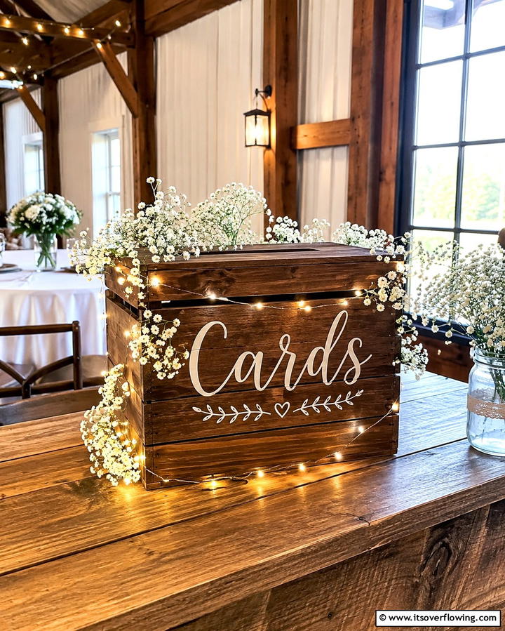 Rustic Wooden Crate Card Box - 30 Creative Wedding Card Box Designs for Guests