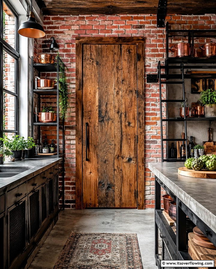 Rustic Wooden Doors for Natural Appeal - 25 Kitchen Door Design Ideas to Enhance Your Space