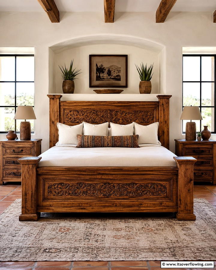 Rustic Wooden Furniture - 25 Mexican Bedroom Ideas for a Cultural Retreat