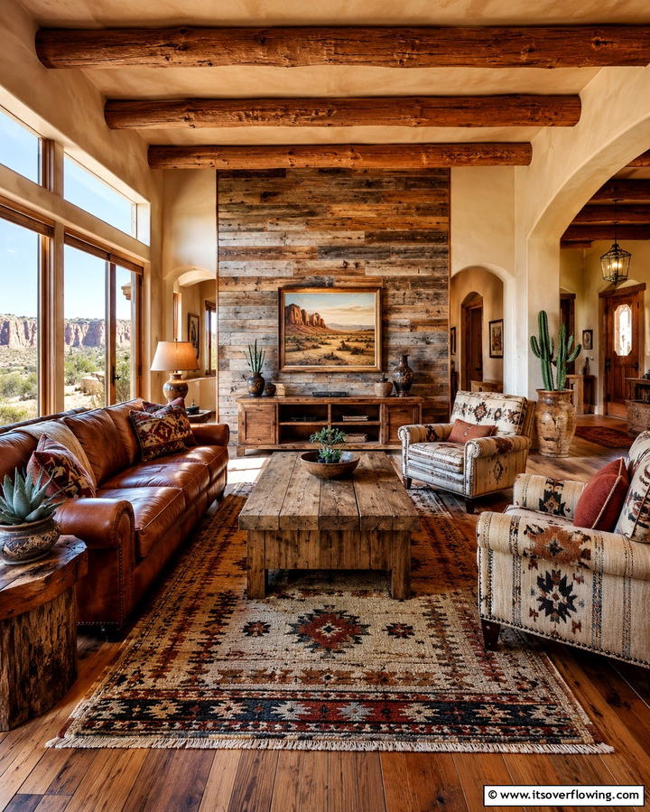 Rustic Wooden Furniture - 30 Bold Southwestern Decor Ideas for Modern Homes