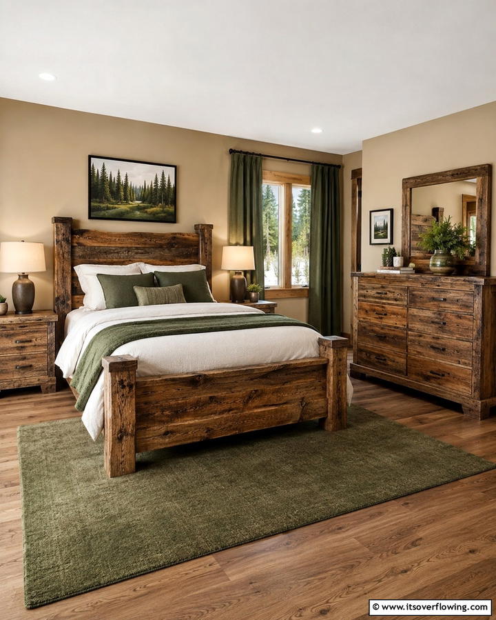 Rustic Wooden Furniture - 30 Forest-Themed Bedroom Ideas for Nature-Inspired Retreats