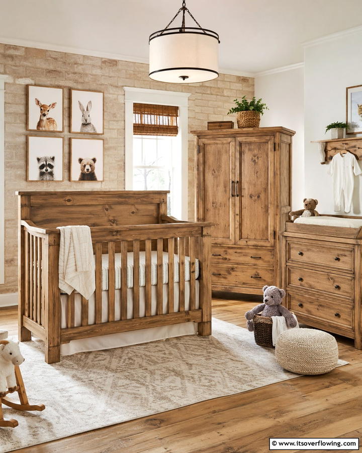 Rustic Wooden FurnitureOne - 25 Woodland Nursery Ideas for a Nature-Inspired Room