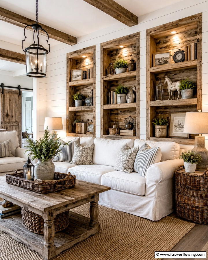 Rustic Wooden Niches - 20 Wall Niche Ideas to Display Art and Decor Creatively