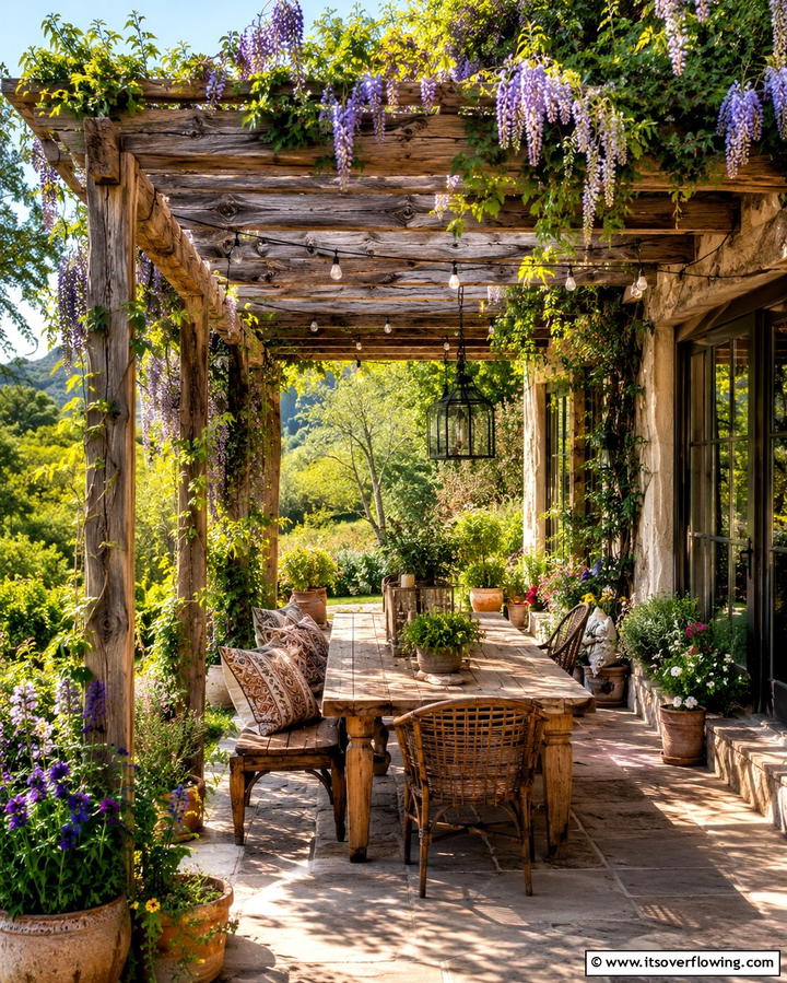 Rustic Wooden PergolaExact - 25 Attached Covered Patio Ideas for Year-Round Use