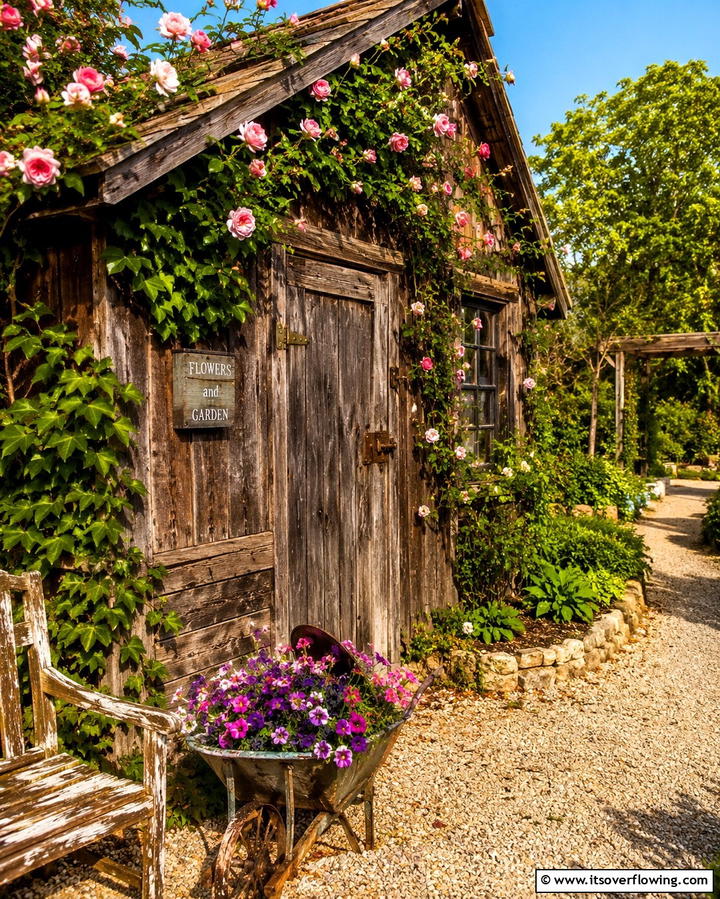 Rustic Wooden Shed Charm - 25 Garden Shed Ideas for Functional Outdoor Storage