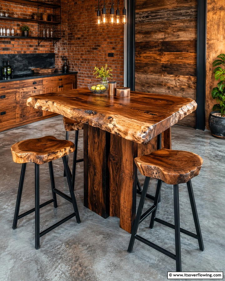 Rustic Wooden Stools - 25 Man Cave Seating Ideas for Ultimate Comfort