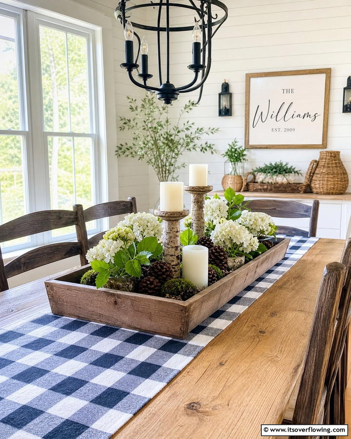 Rustic Wooden Tray with Seasonal Accents - 25 Centerpiece Ideas for Stunning Table Decor