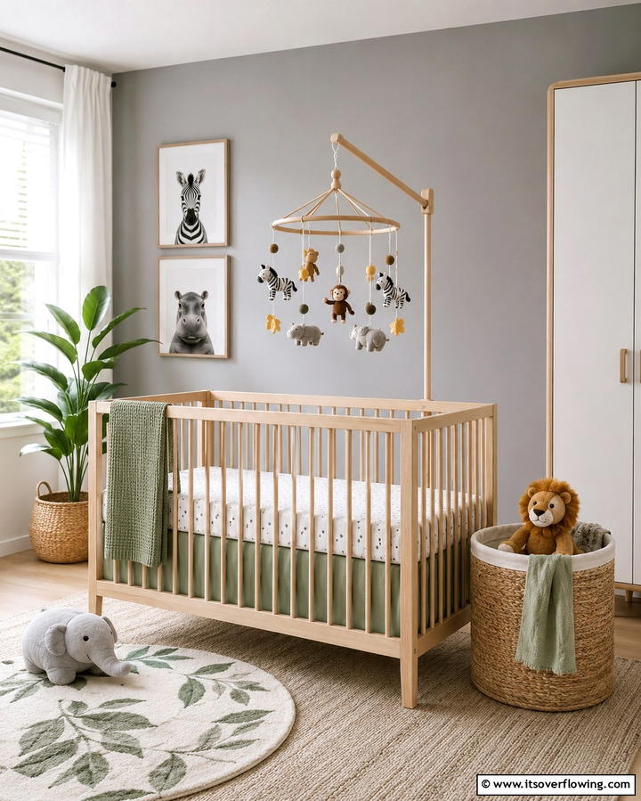 Safari Animal MobileExact - 30 Safari Nursery Decor Ideas for Adventurous Baby Rooms