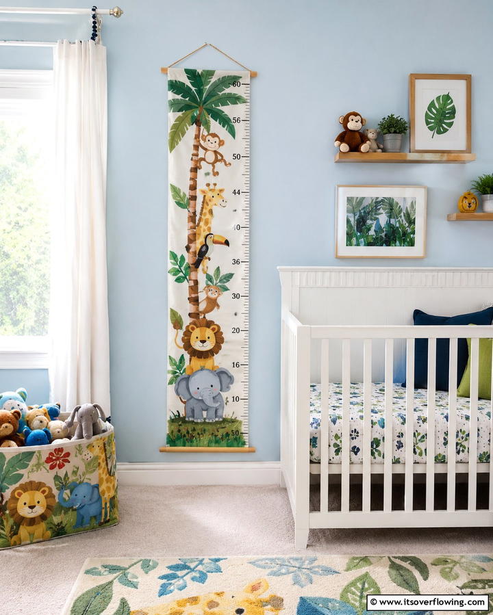 Safari Themed Growth Chart - 30 Safari Nursery Decor Ideas for Adventurous Baby Rooms